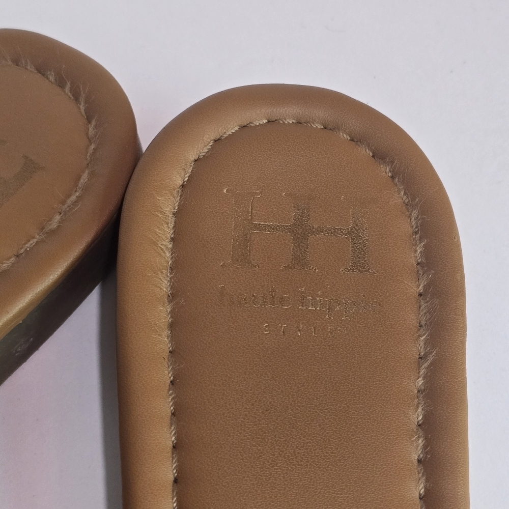 Haute Hippie Boho Embroidered Slide Slip On Sandals Geometric Vacation, Sz 9.5 - Picture 3 of 5